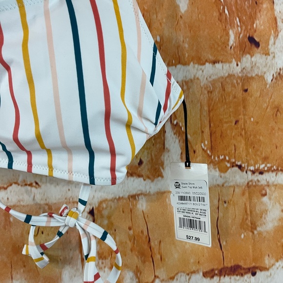 Xhilaration Women’s Bikini Swim Top - Strips Multicolor - Size 34B - Picture 4 of 6